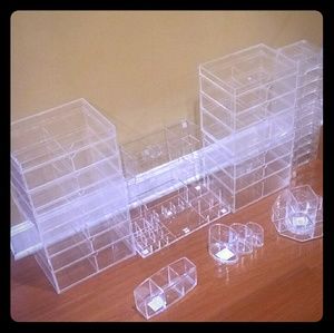 HUGE BUNDLE  10 acrylic cosmetic makeup organizers